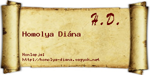 Homolya Diána névjegykártya