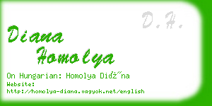 diana homolya business card